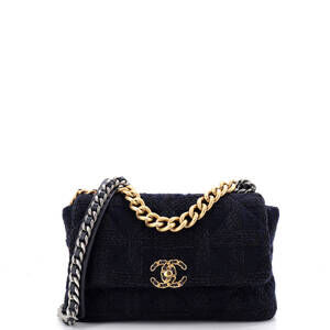 Chanel Large 19 Flap Bag Quilted Tweed